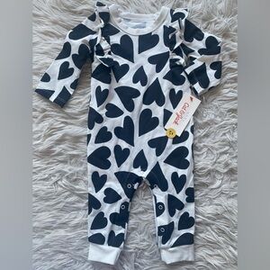 Heart Pattern Baby Romper
